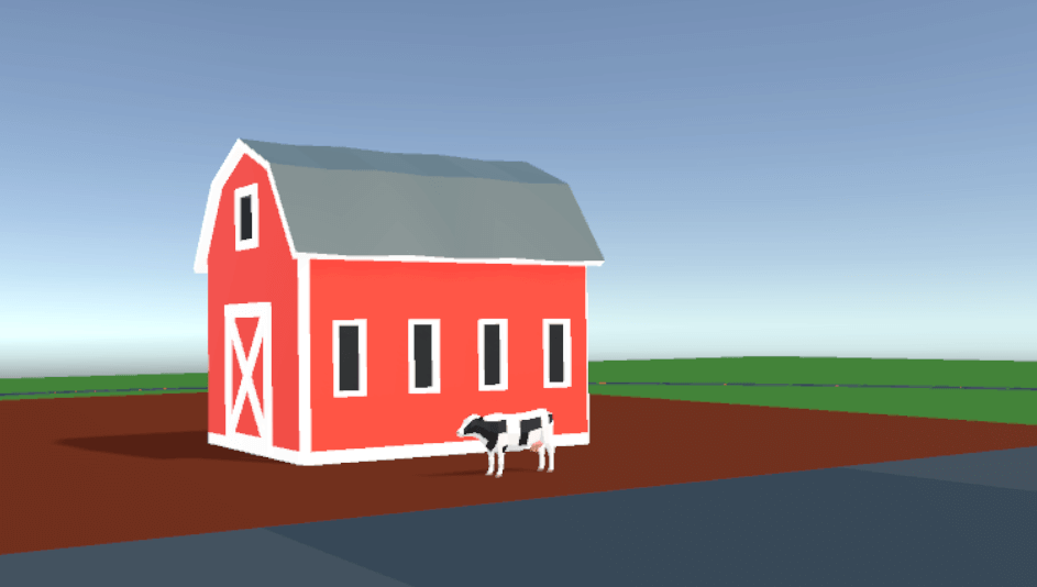 VR Drivin Roadside Barn and Cow